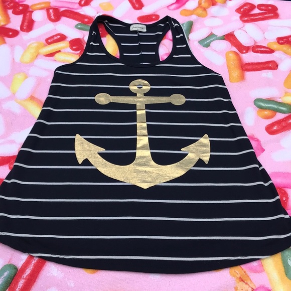 Free Kisses Tops - Free Kisses Medium anchor tank top